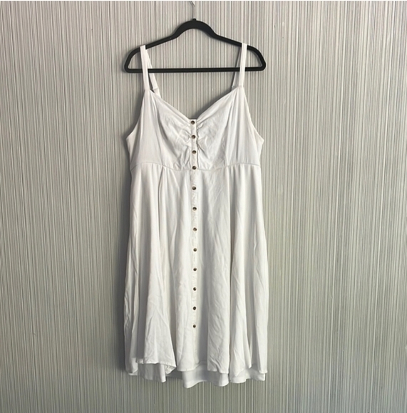 NWOT TORRID 2X Midi Textured Woven Button-Front Dress - Picture 3 of 7